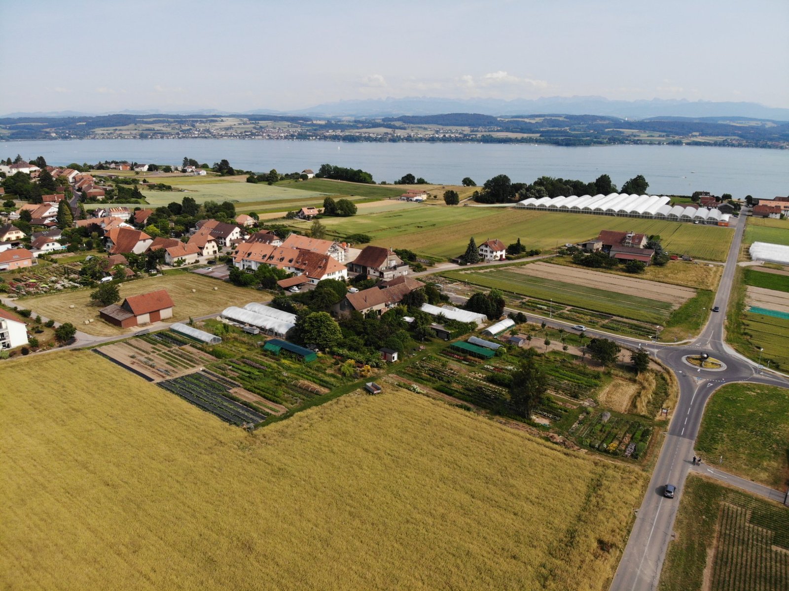 Vue aérienne de la Ferme Chautems